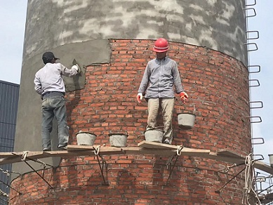 胶南砖烟囱外壁水泥砂浆粉刷施工要求及施工工艺?
