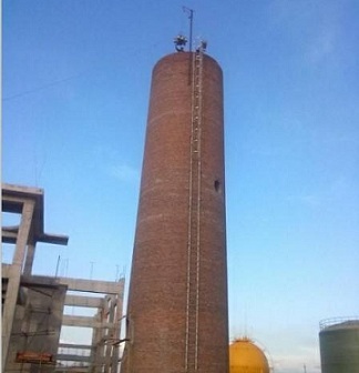 都江堰砖烟囱建筑施工测量及施工顺序