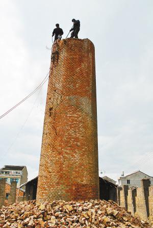 九江砖烟囱拆除施工工艺流程