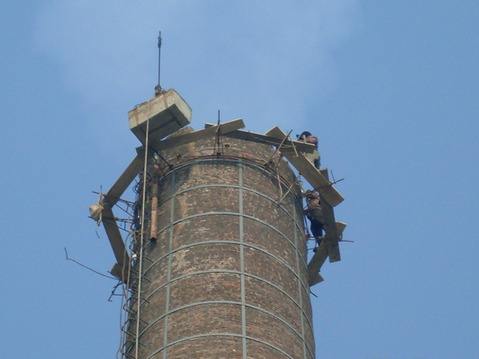 泸州砖烟囱拆除恢复原高度扩大口径施工工艺